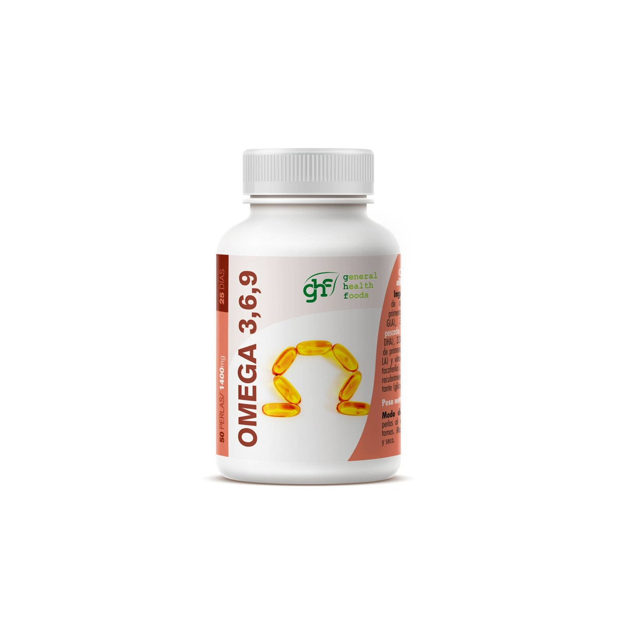 Omega 3, 6 y 9 1300 mg 50 perlas GHF