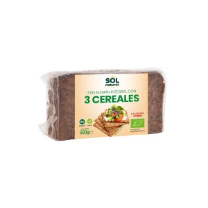 Pan aleman 3 cereales bio 500g Sol natural