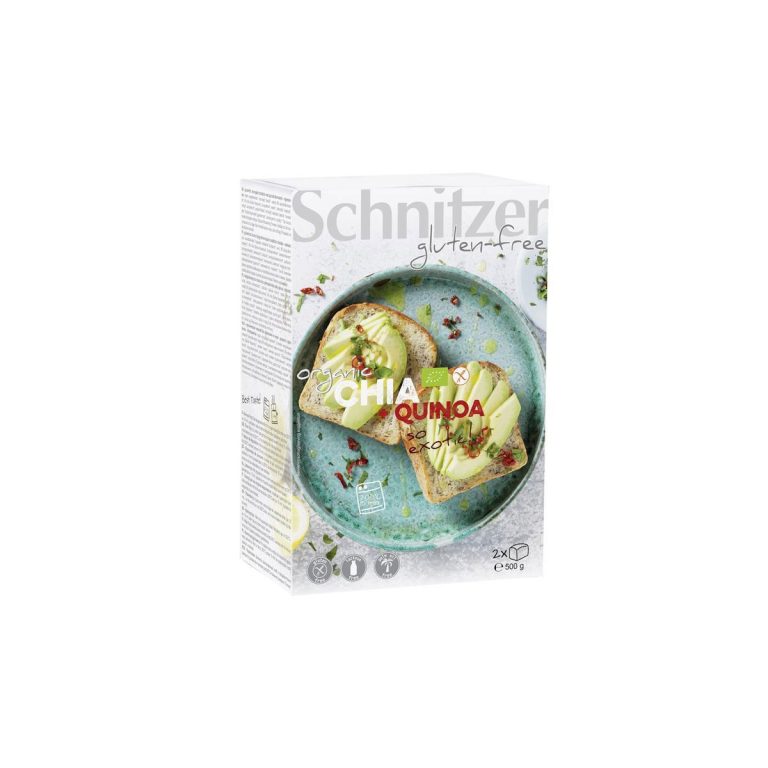 Pan de molde chia y quinoa S/G Bio 500g Schnitzer