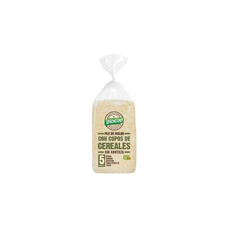 Pan molde copos cereales sin corteza Bio 300g Biocop