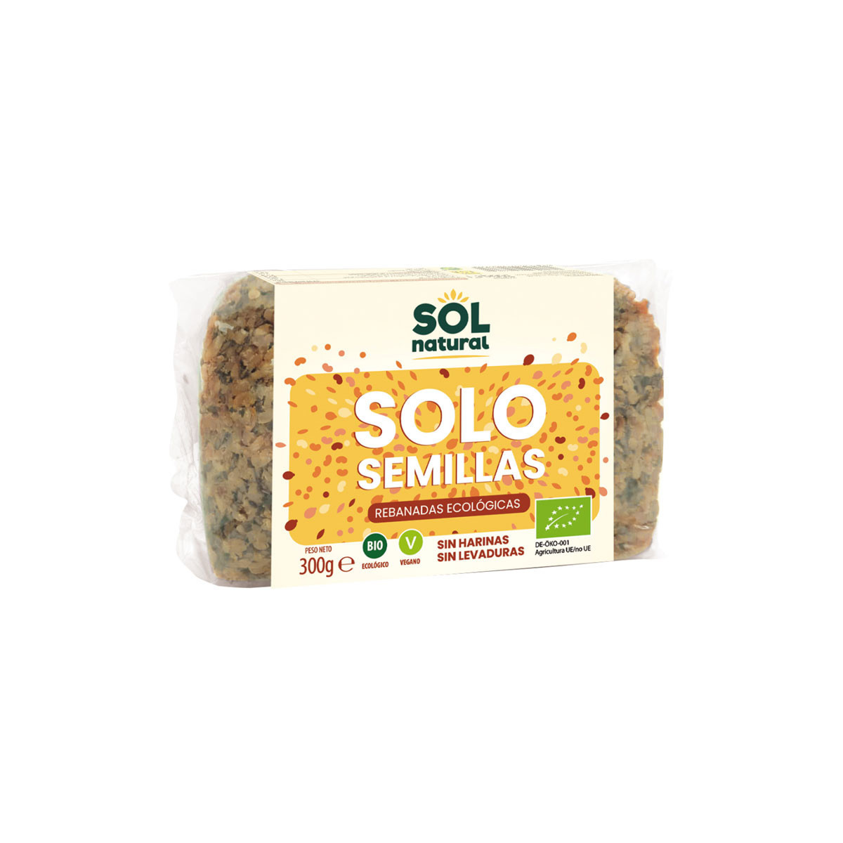Pan solo Semillas sin Harina ni Levadura 300g Sol Natural