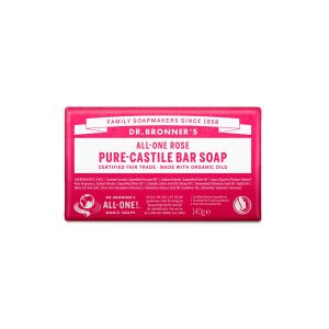 Pastilla de jabon de rosas bio 140g Dr. Bronner's