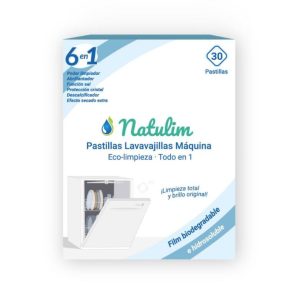 Pastillas Lavavajillas maquina 6 en 1 (limpieza todo en 1) 30 unidades Natulim