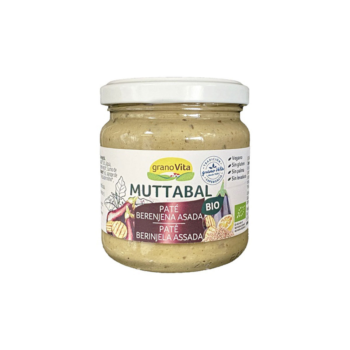 Pate Muttabal berenjena asada Bio cristal 175g Granovita