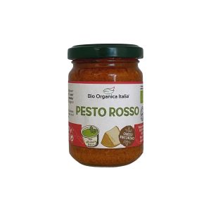 Pesto rosso con pecorino y almendras Bio 130g Organica Italia