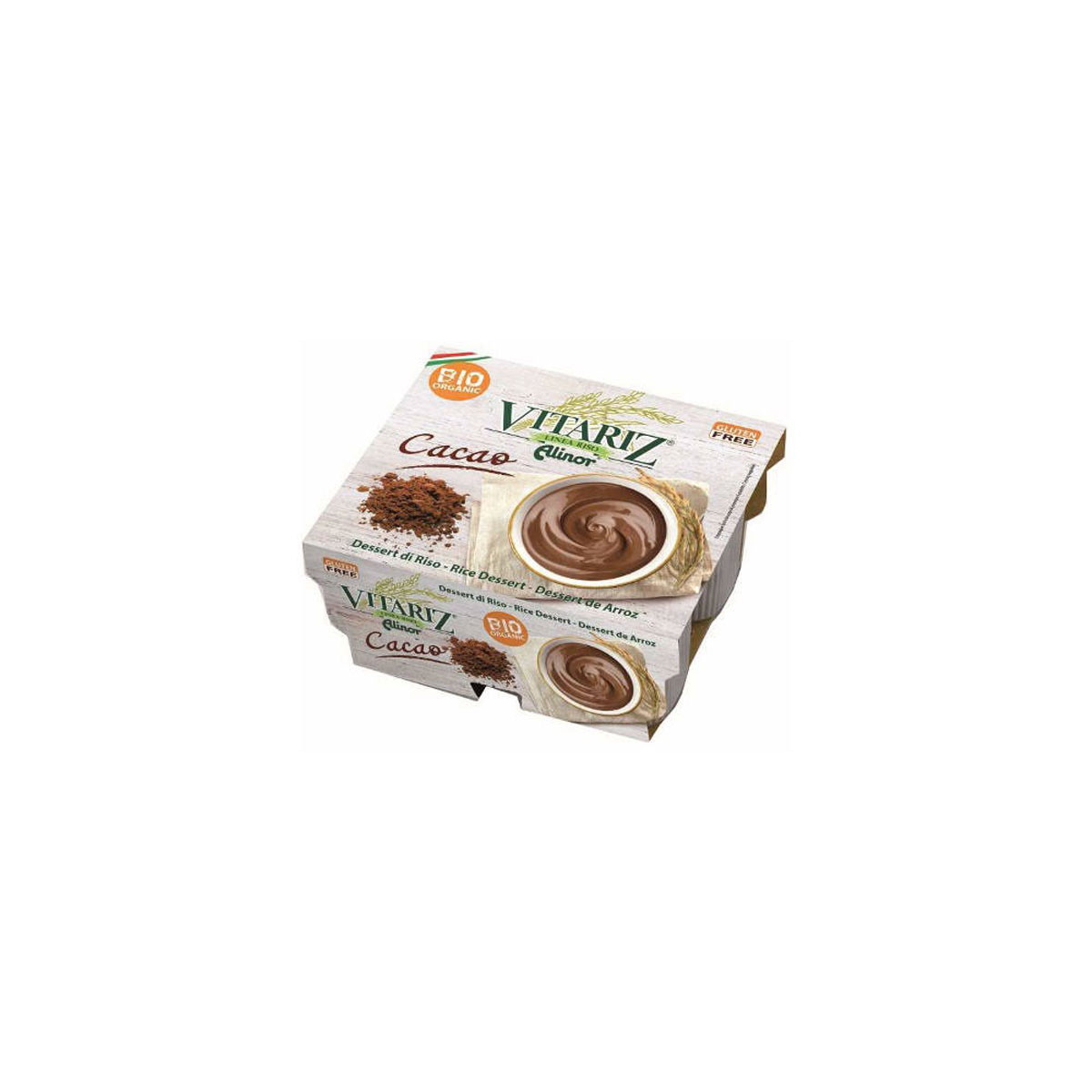 Postre de arroz chocolate Bio 4x100g Vitariz