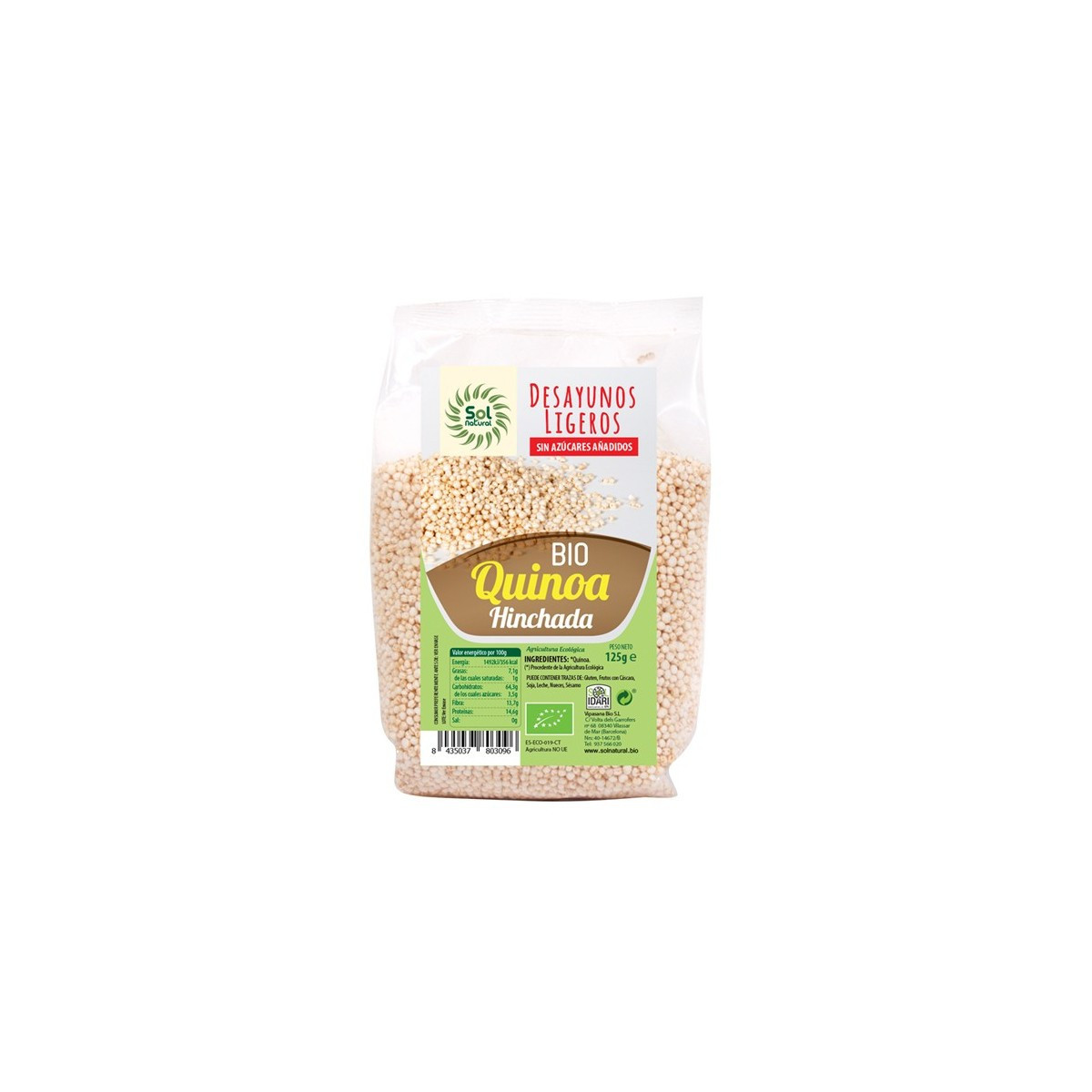 Quinoa hinchada bio 125 g Sol Natural