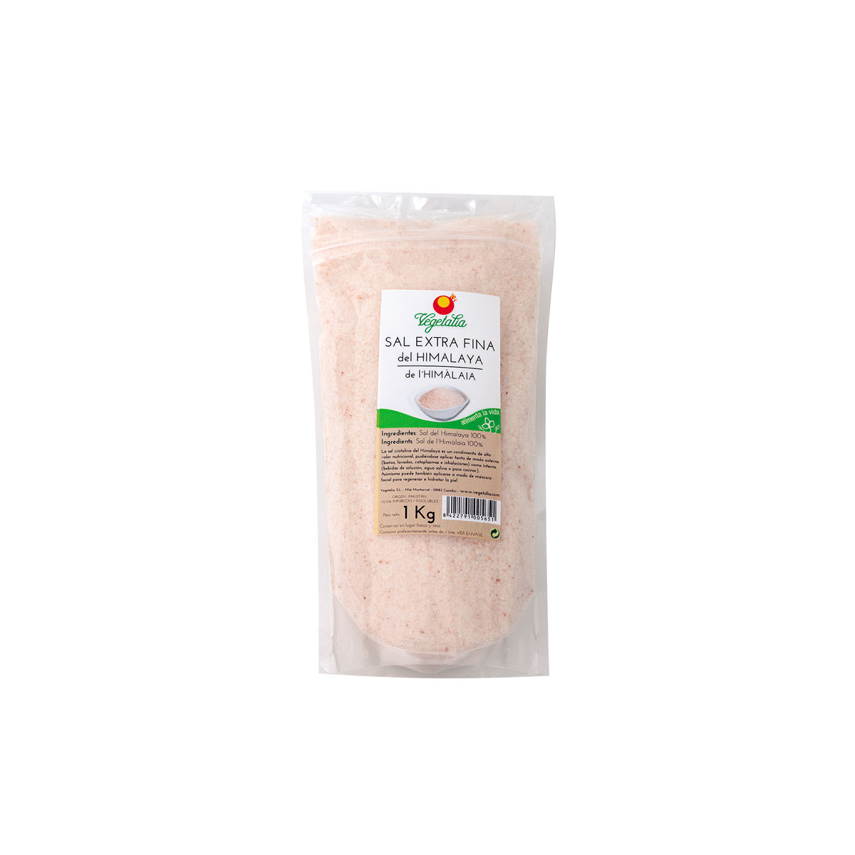 Sal del himalaya extra fina 1kg Vegetalia