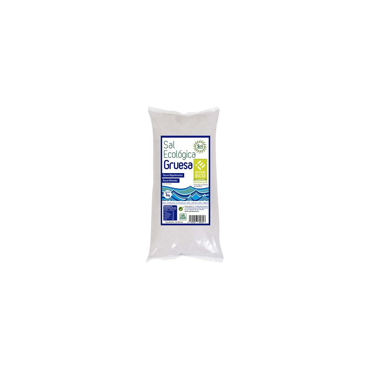 Sal gruesa ecológica delta de ebro 1kg Sol Natural