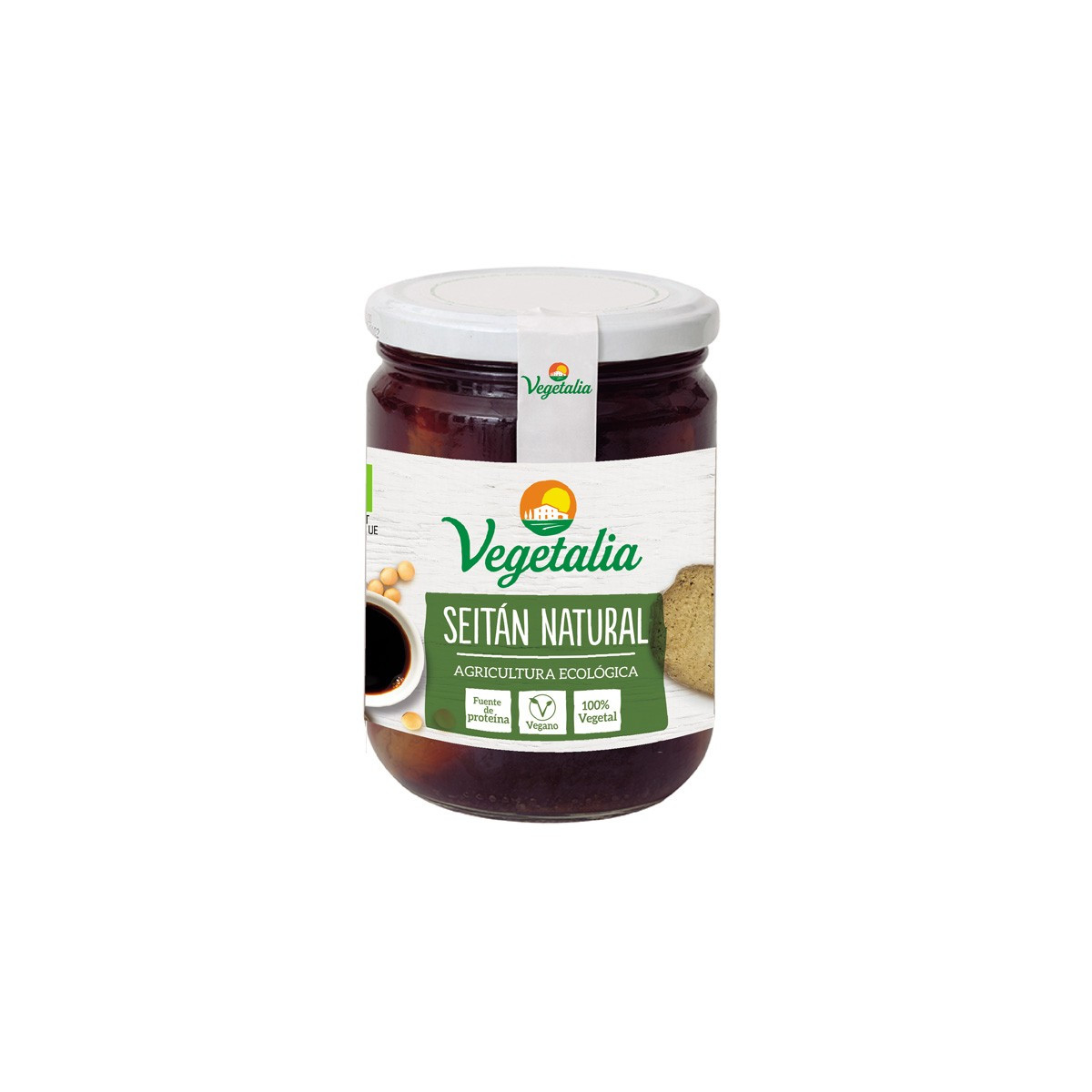 Seitan bote de vidrio esterilizado bio 250g Vegetalia