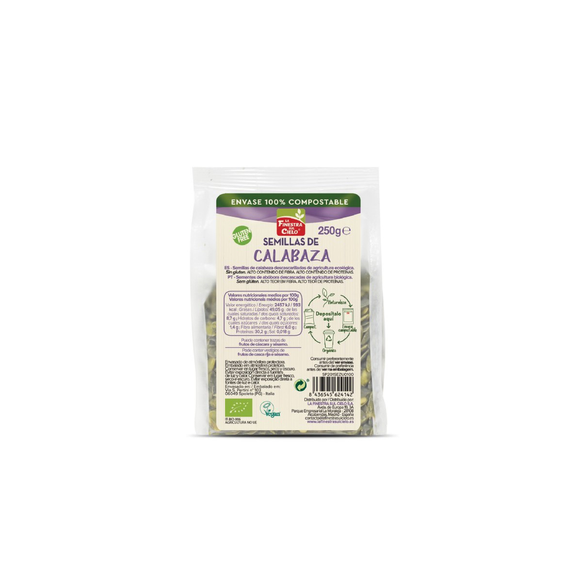 Semillas de calabaza bio 250g La Finestra