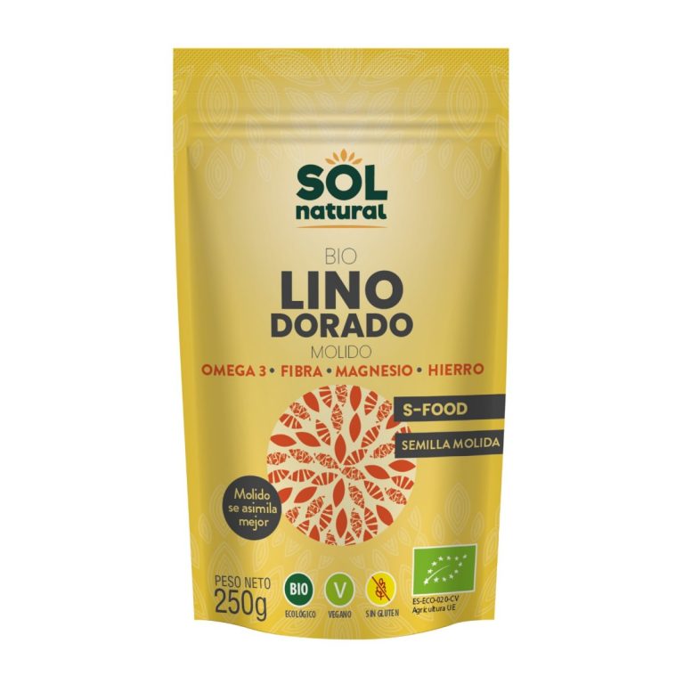 Semillas de Lino dorado molido bio 250g Sol Natural