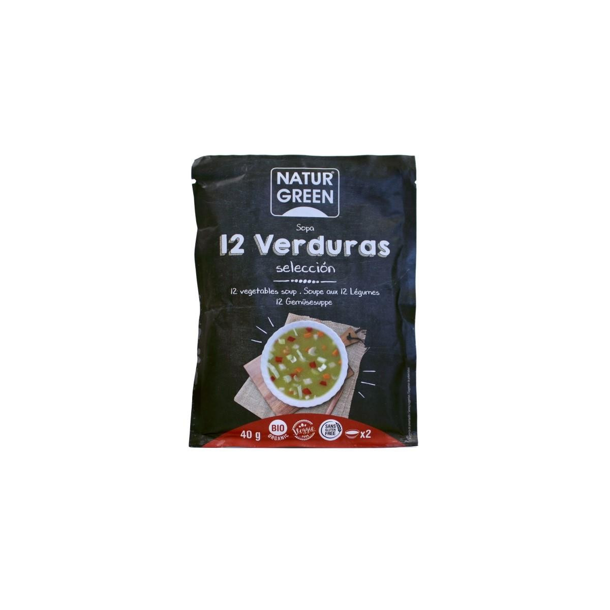 Sopa de 12 verduras sobre 40g Naturgreen