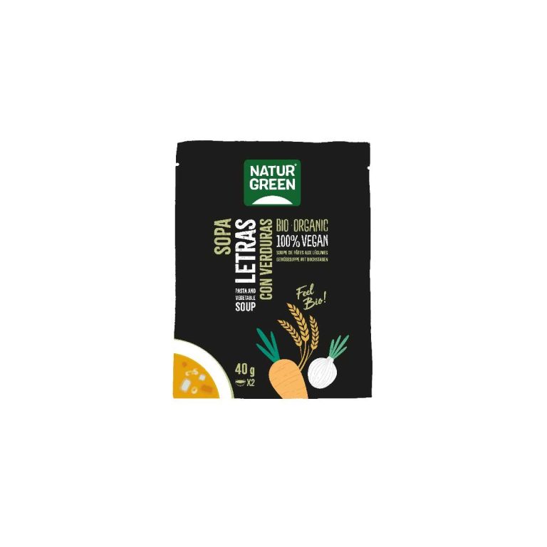 Sopa de letras con verduras Bio sobre 40g NaturGreen