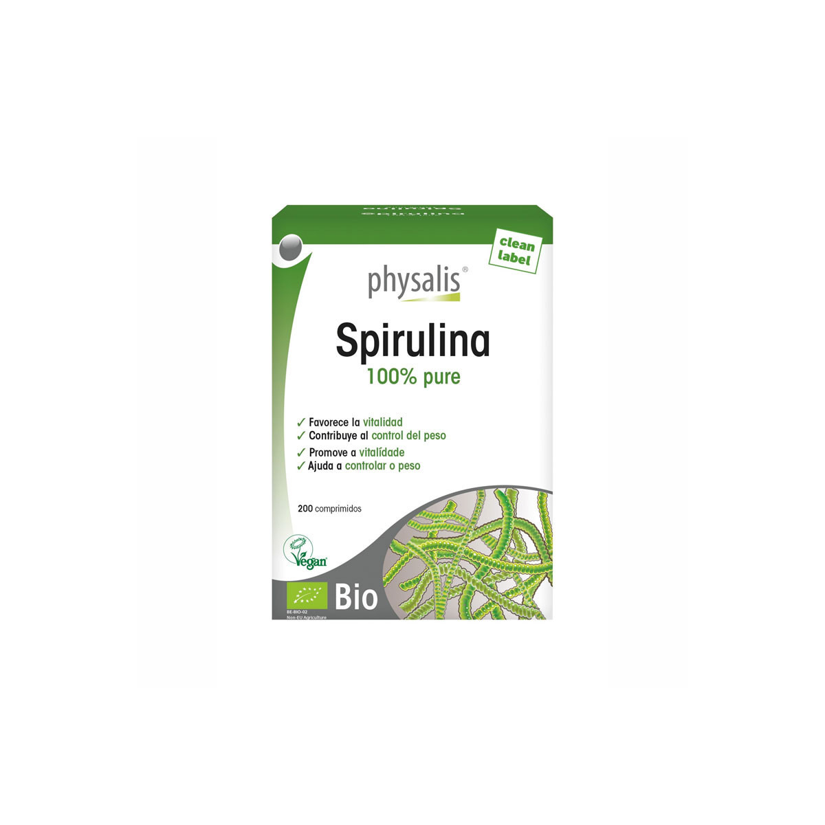 Spirulina Bio 200 comprimidos Physalis