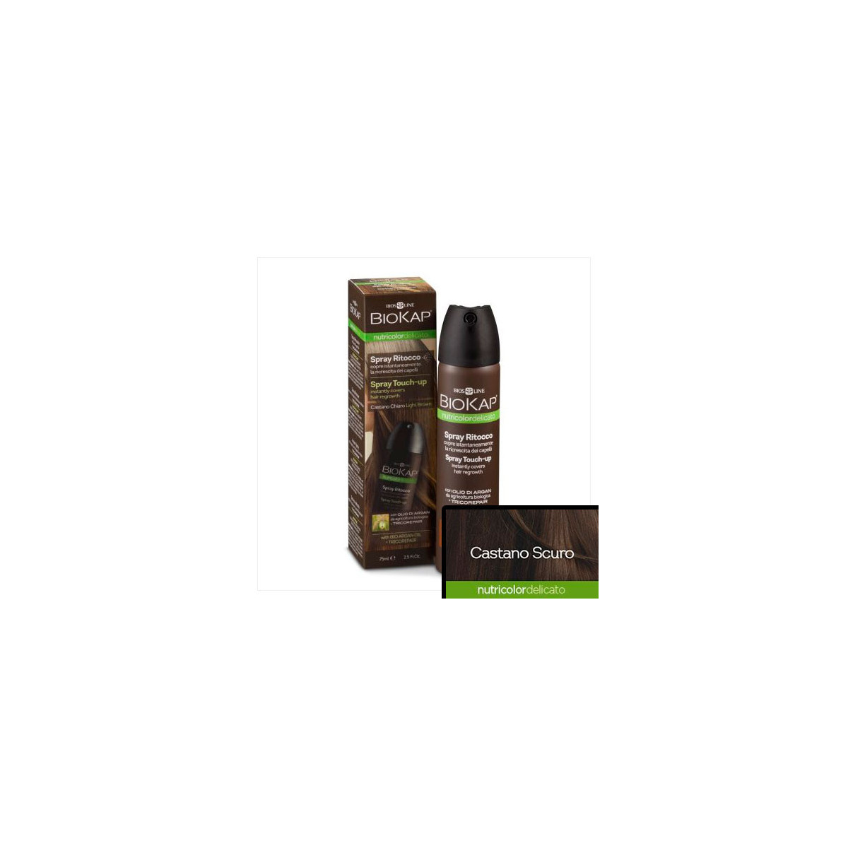 SPRAY TOUCH-UP CASTAÑO OSCURO 75 ML.BIOKAP