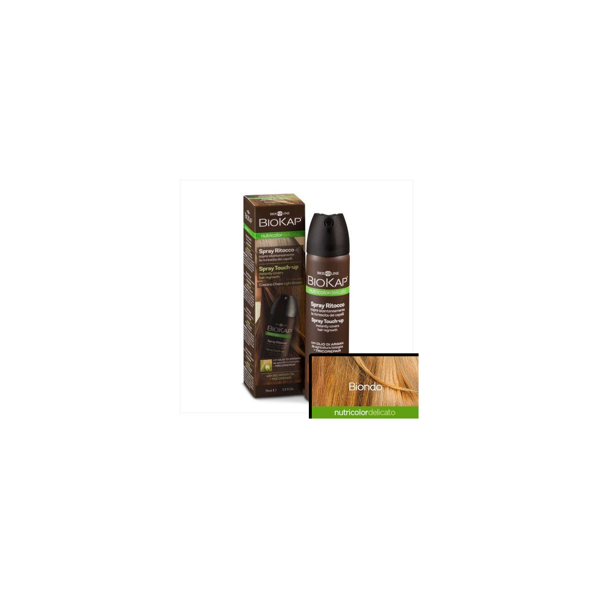 SPRAY TOUCH-UP CASTAÑO RUBIO 75 ML.BIOKAP