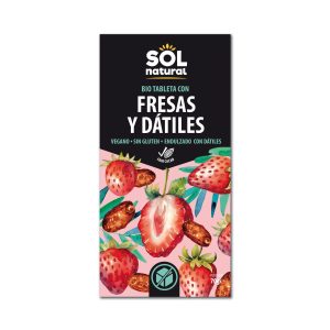 Tableta Chocolate con fresas y datiles Bio 70 g Sol Natural
