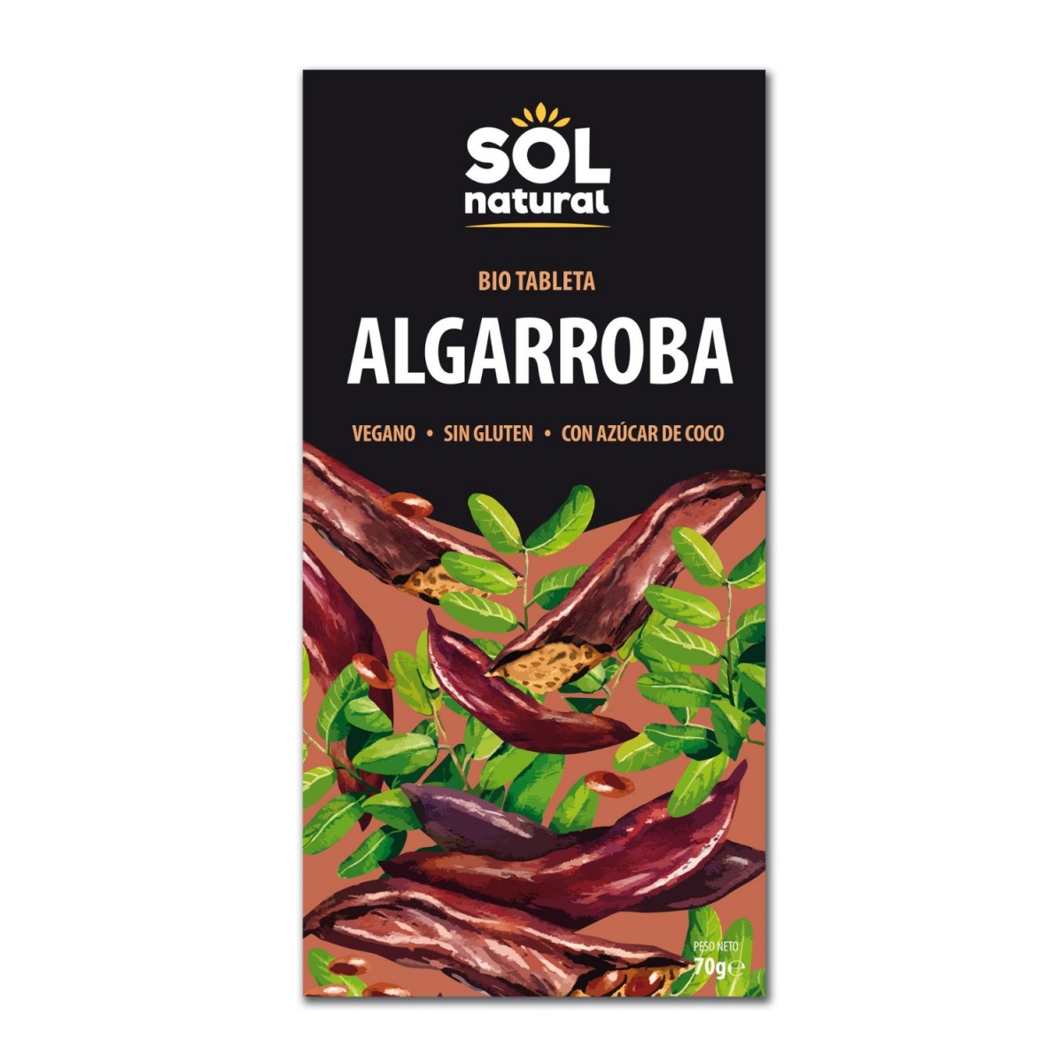 Tableta de algarroba Bio 70g Sol Natural
