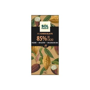 Tableta chocolate negro 85% bio 70g Sol Natural