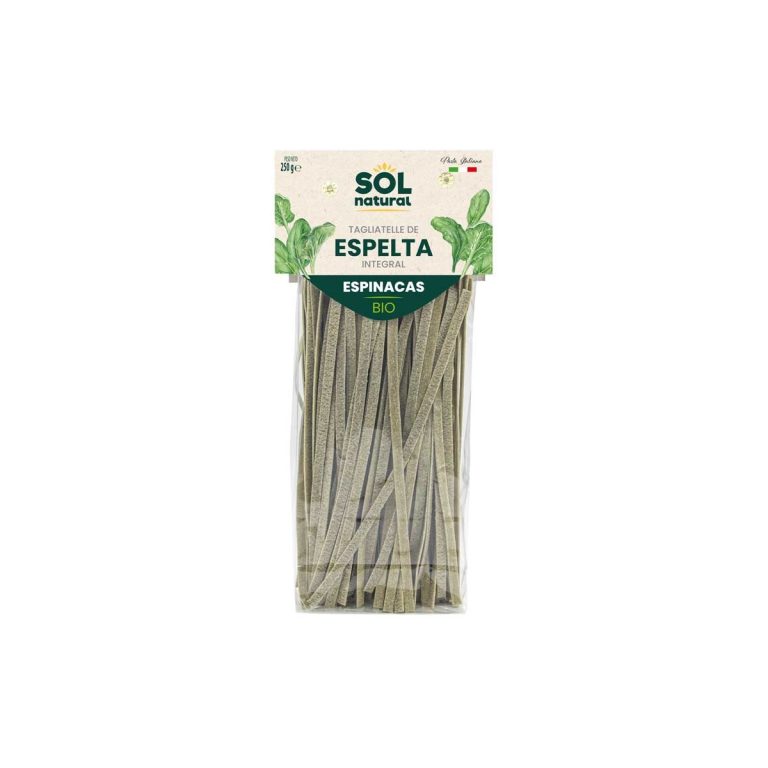 Tagliatelle de espelta con espinacas 250 g Sol Natural