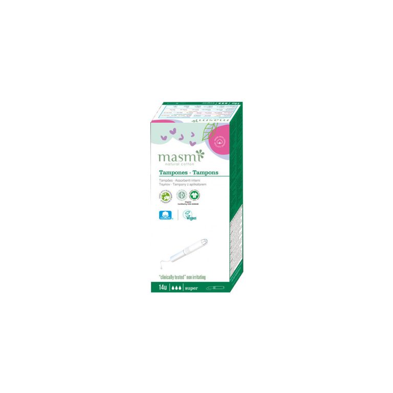 Tampon de algodon super con aplicador bio 14ud Masmi