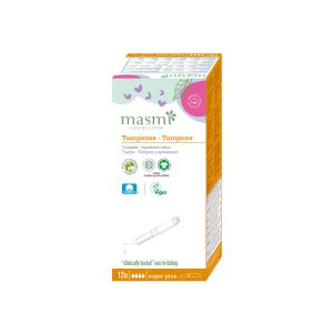 Tampon de algodon superplus con aplicador bio 12ud Masmi