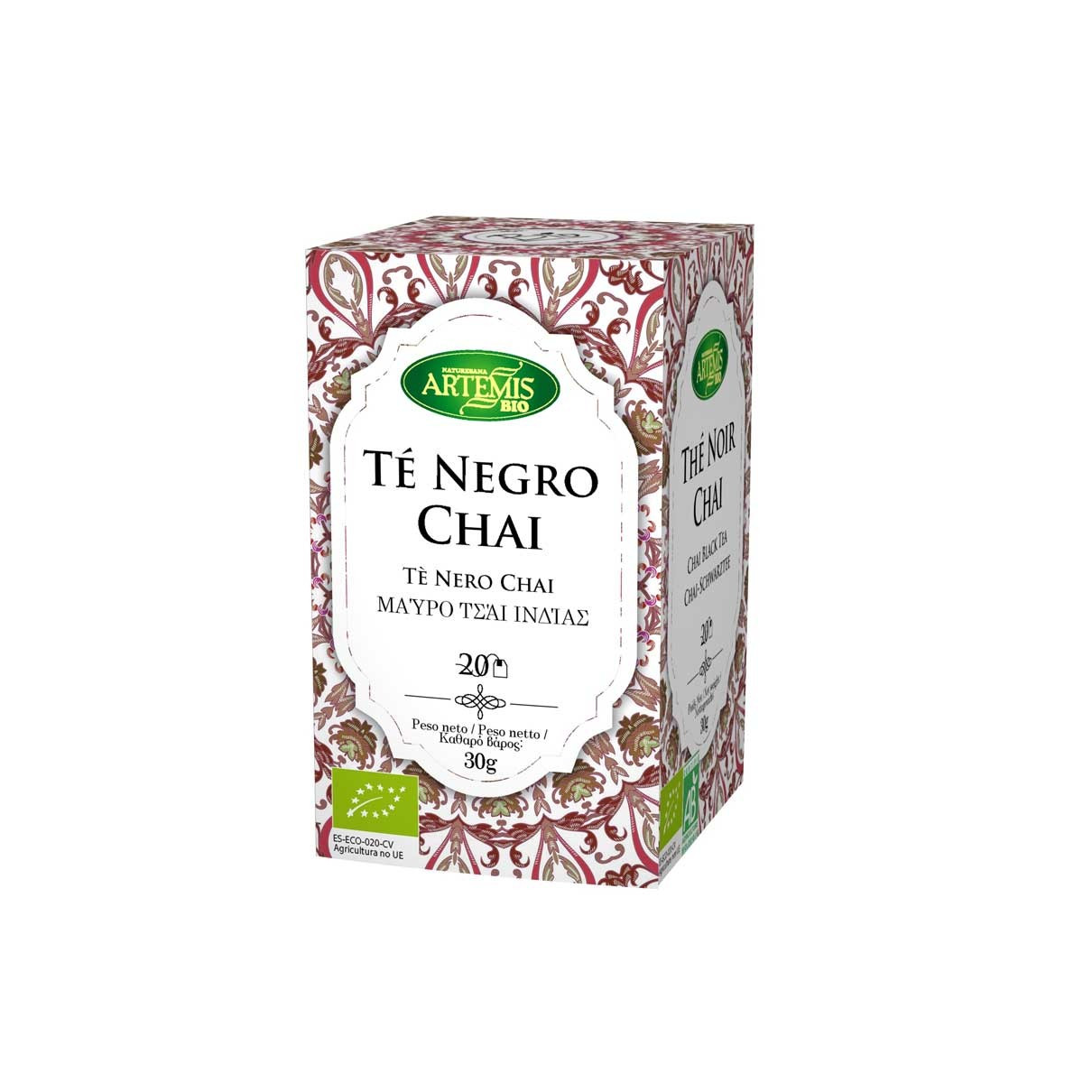 Te Negro Chai Bio 20 filtros Artemis