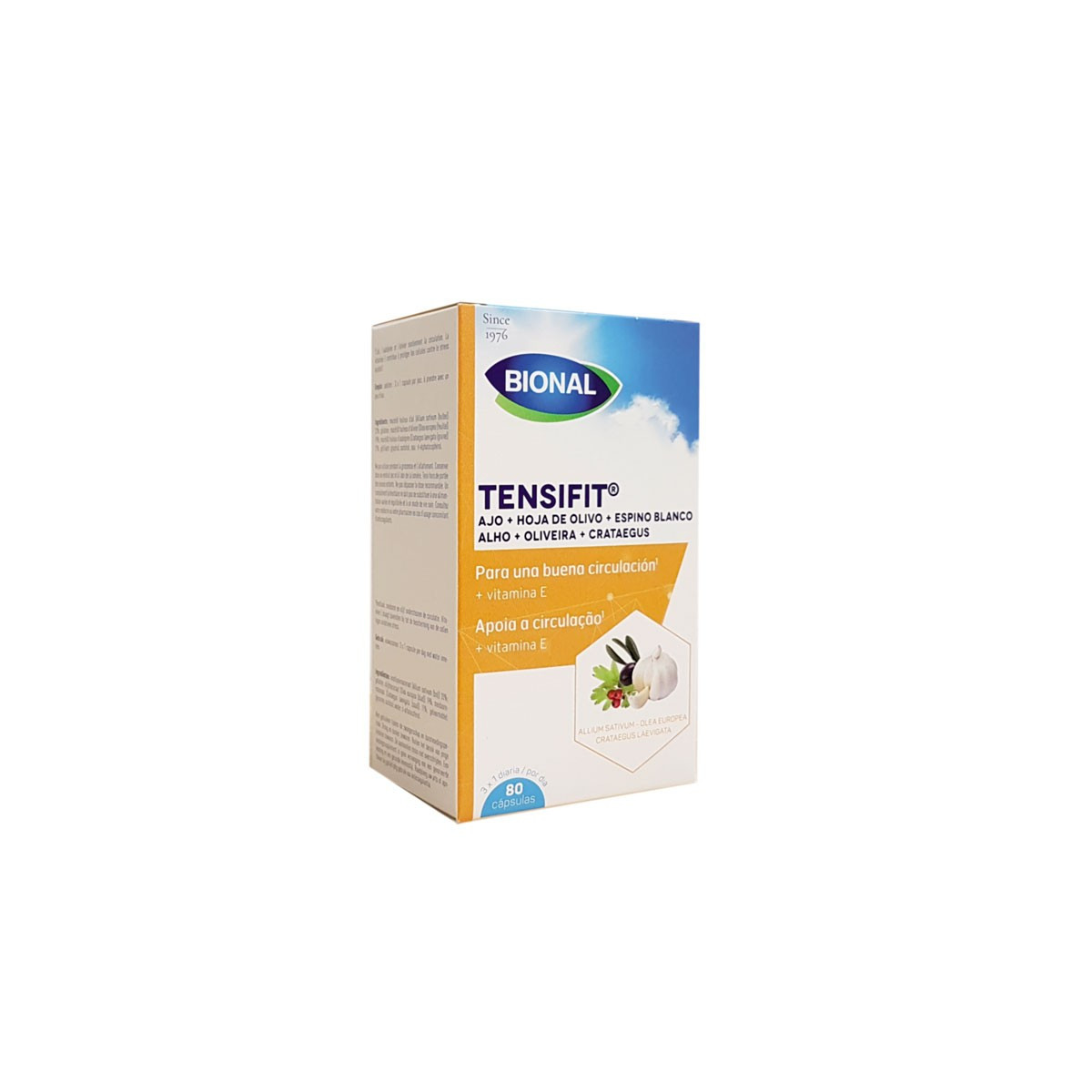 Tensifit Ajo Olivo Espino Blanco+Vitamina E 80 capsulas Bional