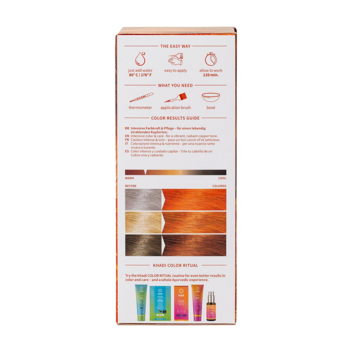 Tinte herbal Cobre 100g Khadi