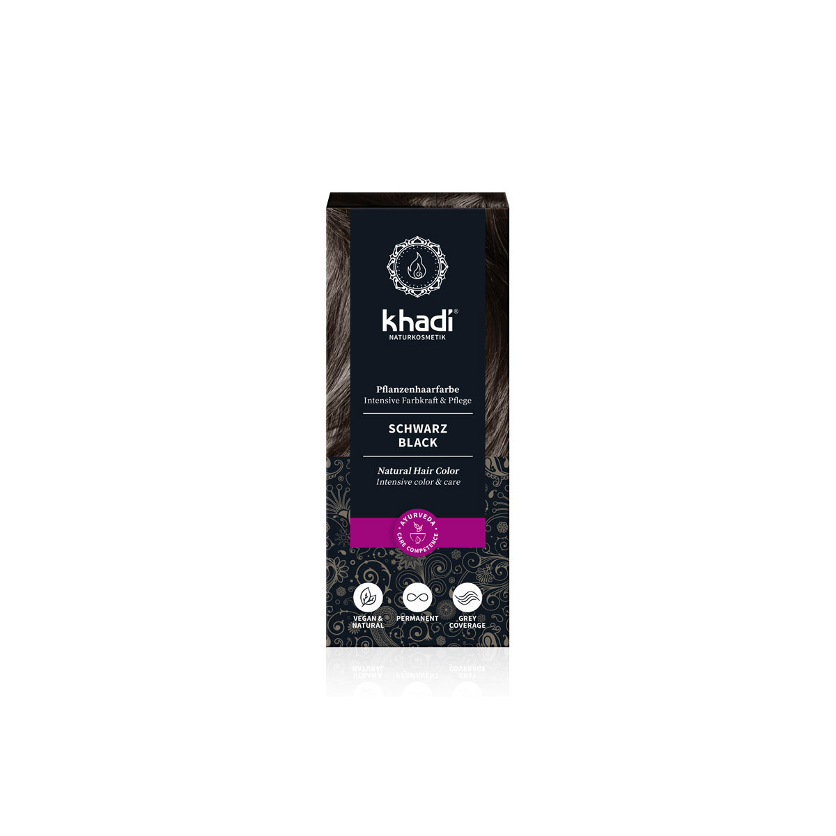 Tinte herbal Negro 100g Khadi