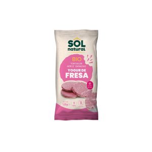 Tortitas de arroz yogurt con fresa s/g bio 100g Sol Natural