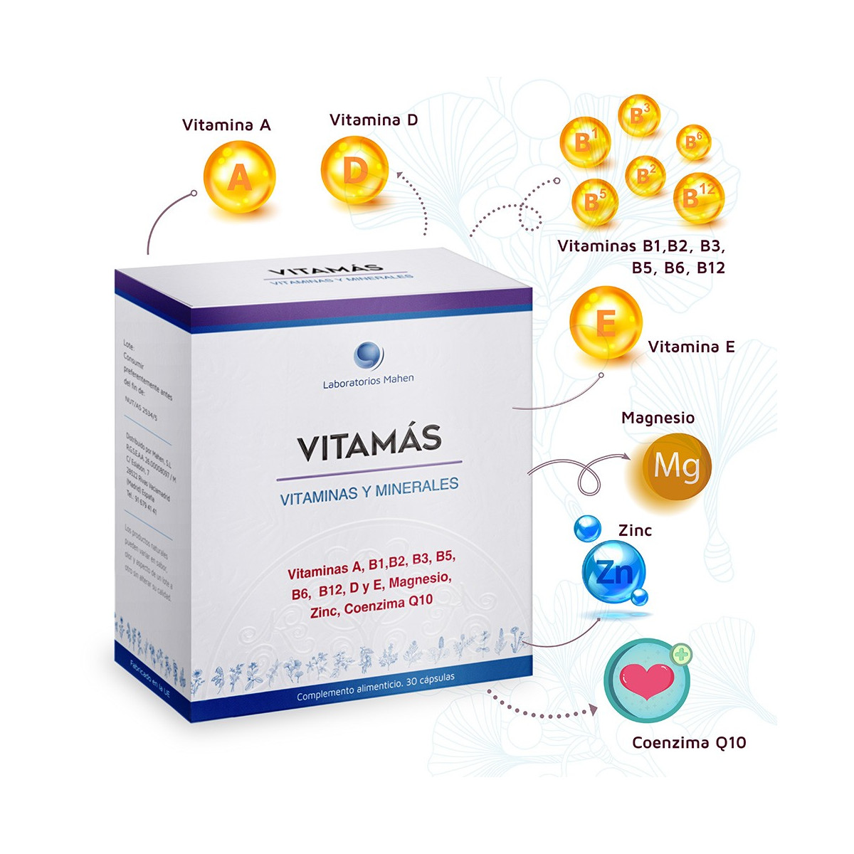 Vitamas (vitaminas y minerales) 30 capsulas Mahen