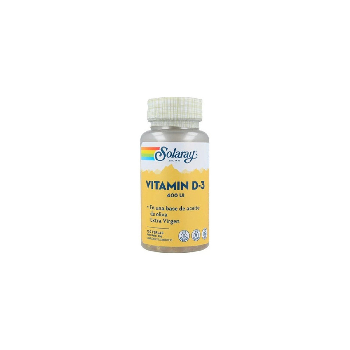 Vitamina D3 400UI 120 perlas Solaray