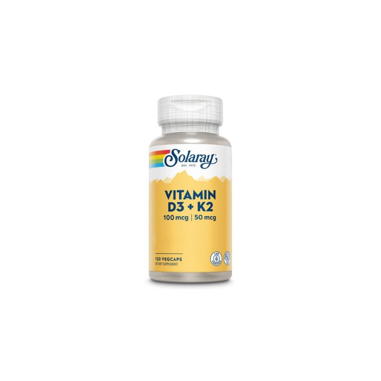 Vitamina D3 + K2 120vcaps Solaray
