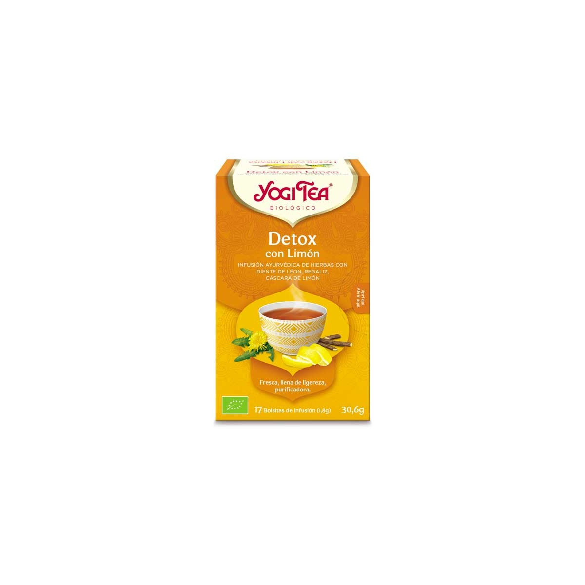 Yogi Tea Detox con limon 17 filtros BIO