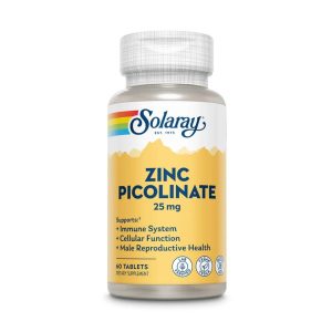 Zinc Picolinato 25mg 60 comprimidos Solaray