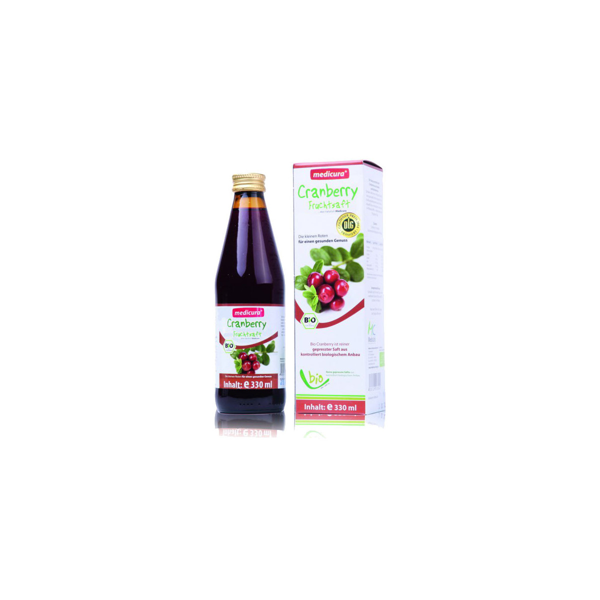 Zumo de arandano rojo bio 330ml Medicura